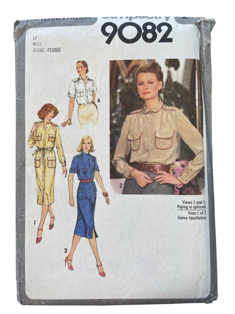 Vintage Simplicity 9082 Sewing Pattern Size 10 Dress Or Shirt Dressmaking UNCUT